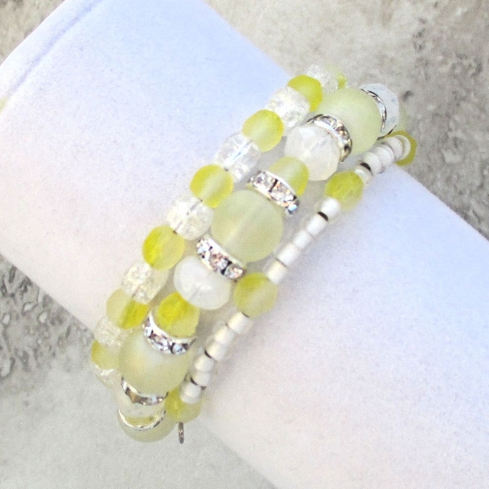 Lemon Chiffon Yellow Stacking Bracelet - image 5